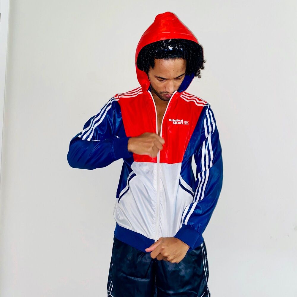 Adidas Originals Vintage Super Rare Jacket Shellsuit Red Blue S